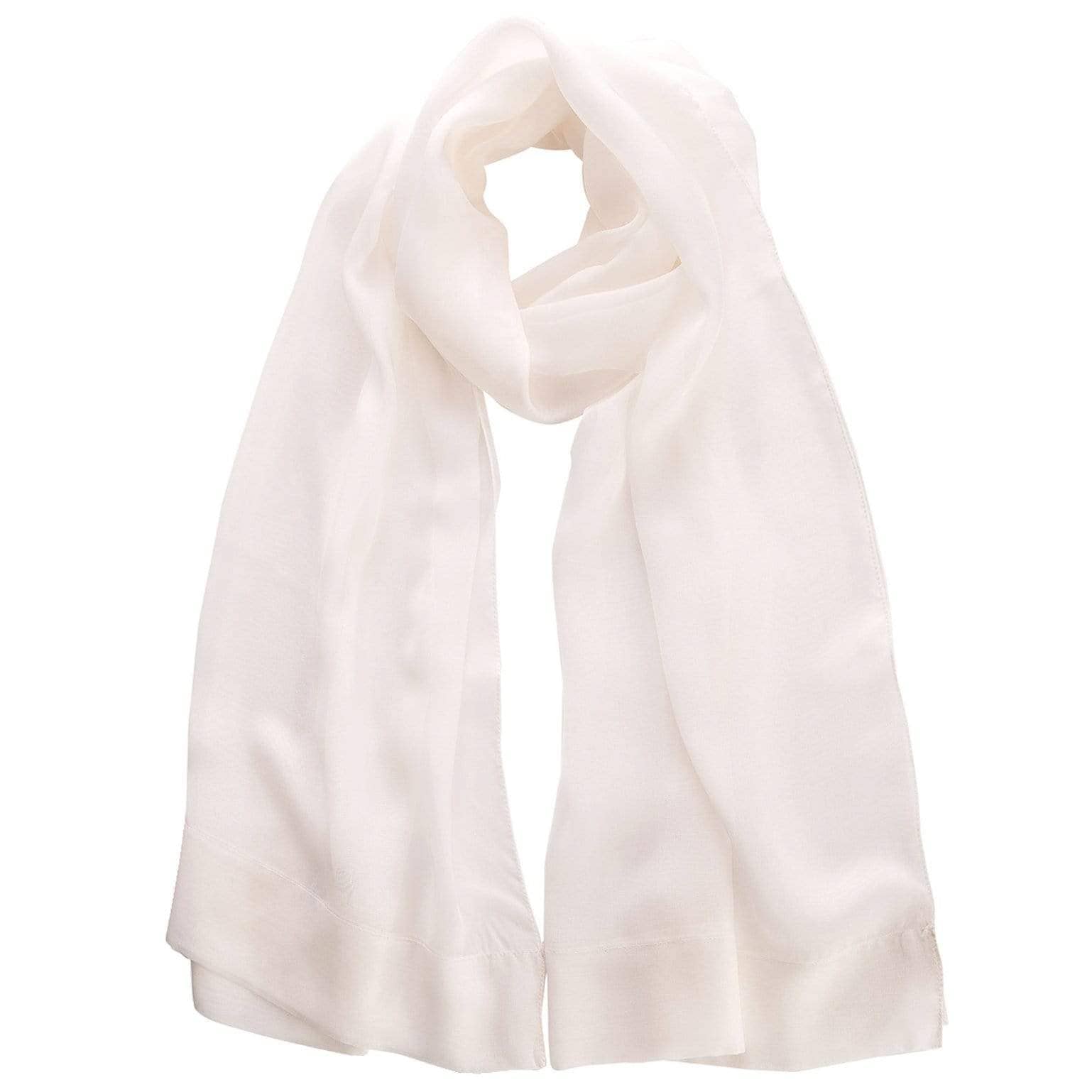 Elizabetta Made in Italy USA - Carmen - White Silk Scarf/Shawl